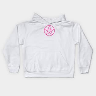 Pagan Wiccan Cheeky Witch® Pink Pentacle Kids Hoodie